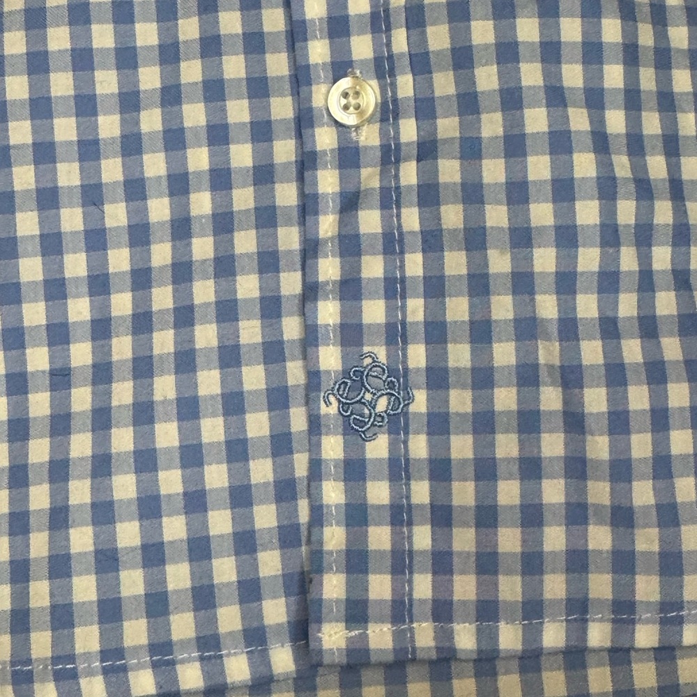 Andy & Evan Boys Shirt Collared Button Down Blue Check Size 12 - Picture 4 of 6